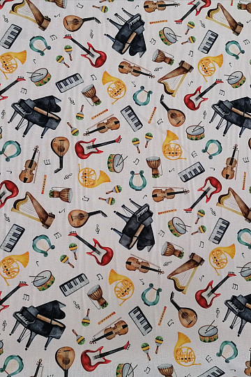 Tkanina bawełniana MUZYKA