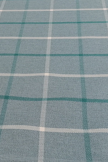 tkanina obiciowa MULL ARCHER kratka - szaro - zielono - mięta