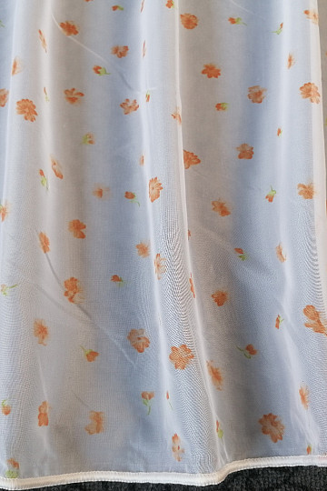 Krótka zasłona z woalu o długości 80 cm