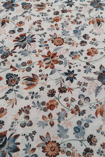 Tkanina bawełniana VARANASI KALAMKARI biała