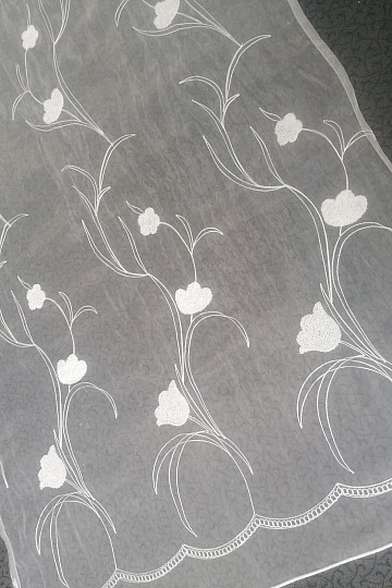 Gotowa zasłona z kwiatami 100x245 cm