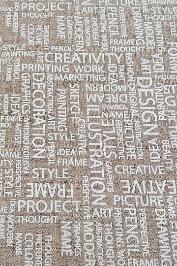 Tkanina dekoracyjna ART LETRAS
