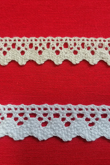 Koronka bawełniana 75260 22mm biała