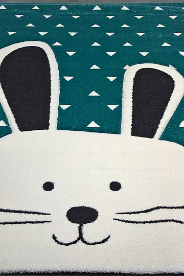 Dywan dziecięcy PASTEL Bunny turkusowy