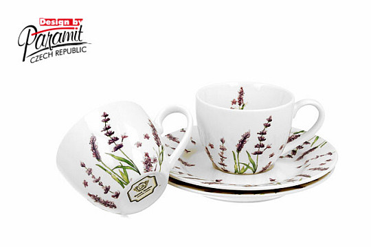 Zestaw porcelanowych kubków do espresso 2 szt. Lawenda E šapo