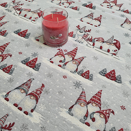 Obrus i szalik gobelinowy ŚWIĄTECZNE ELFY 2