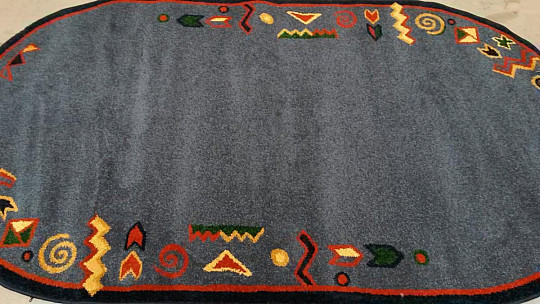 Dywan owalny MODERN 130x240 niebieski