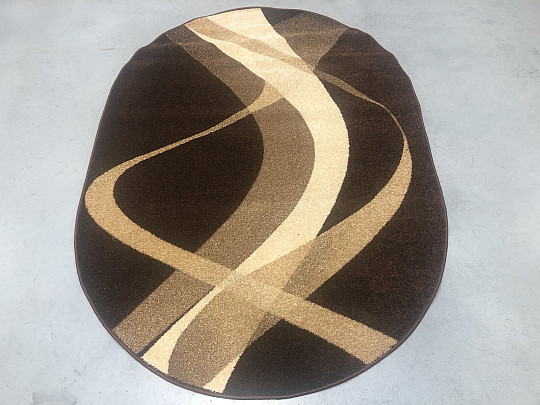 Dywan owalny BRĄZOWY brązowy