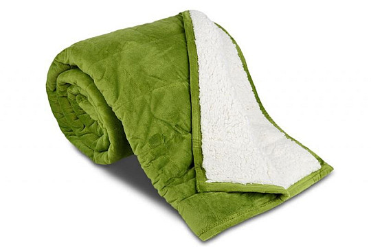 Kocyk z mikrofibry EXTRA SOFT OWCA ścieg khaki