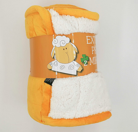 koc z mikrofibry EXTRA SOFT SHEEP miodowe szwy