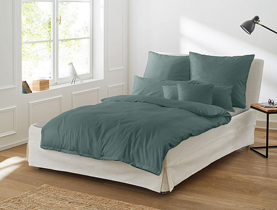 Luksusowa satyna bawełniana IRISETTE Paris nafta