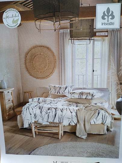 Luksusowa satynowa pościel IRISETTE SKY 8463-80 NATUR ROSALIE