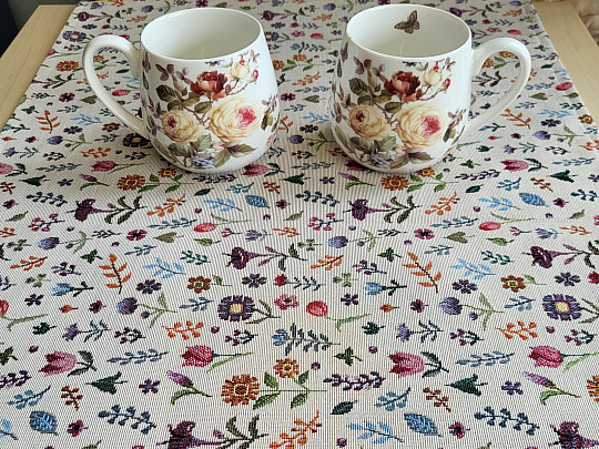 Obrus i szalik gobelinowy OGRÓD