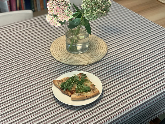 Obrus i szalik TOSCANA VALERY MULTI STRIPE bordowy