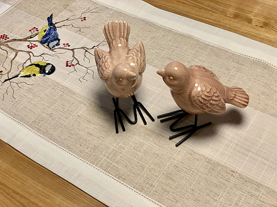 Haftowany obrus i szalik CYCKI