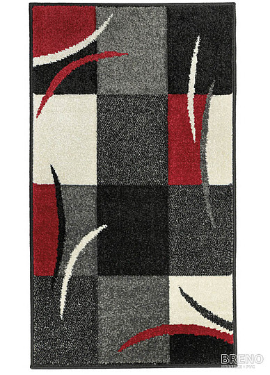 Dywan kawałkowy PORTLAND czarno-biały