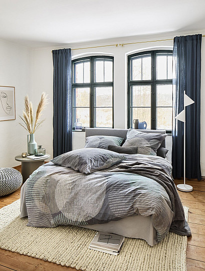 Luksusowa pościel flanelowa IRISETTE ZOBEL 8553-11 GREY WHEEL