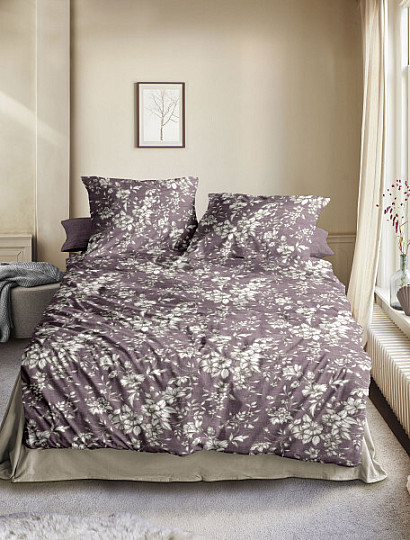 Luksusowa pościel flanelowa IRISETTE ZOBEL 8558-70 bordowa