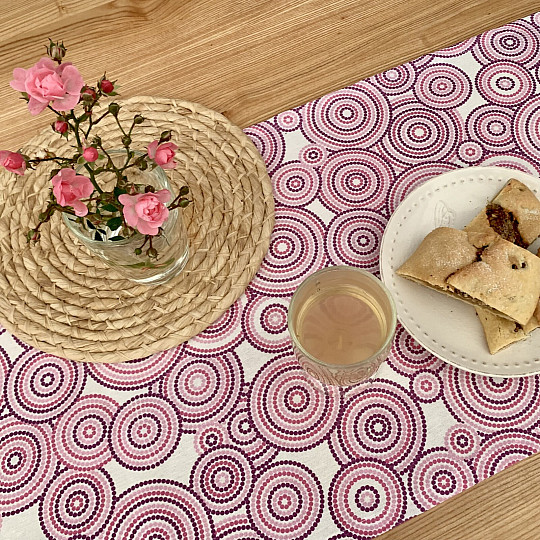 Szal MANDALA ECO liliowy