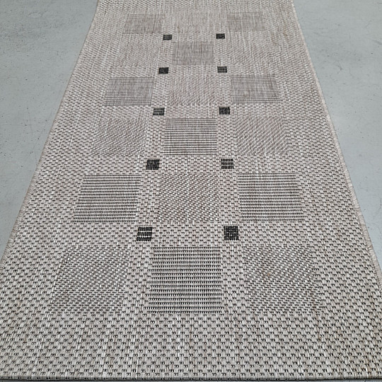 Dywan bouclé FLOORLUX 20079/04 kropki srebrno-czarny