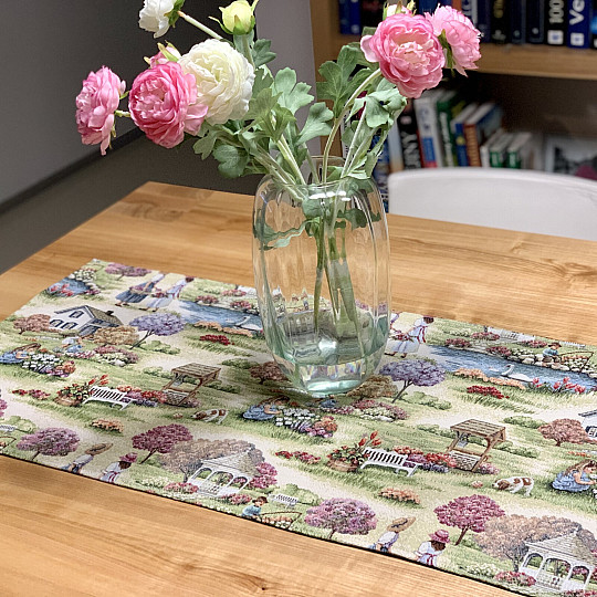 Obrus i szalik gobelinowy OGRÓD RAJSKI II