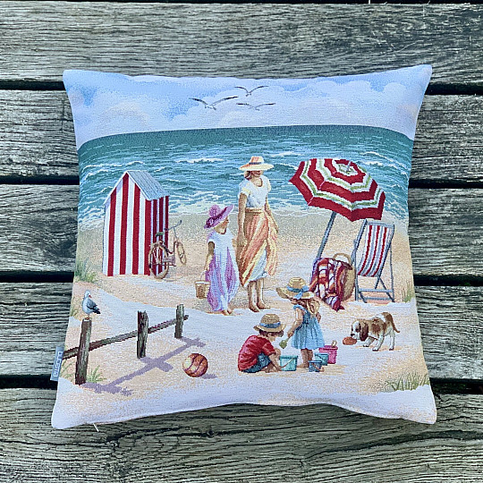 Poszewka na poduszkę gobelin DZIECI NA PLAŻY