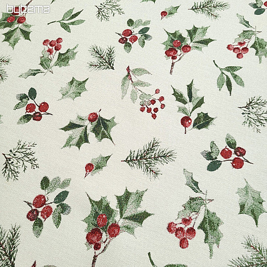Luksusowa tkanina dekoracyjna HOLLY GREEN