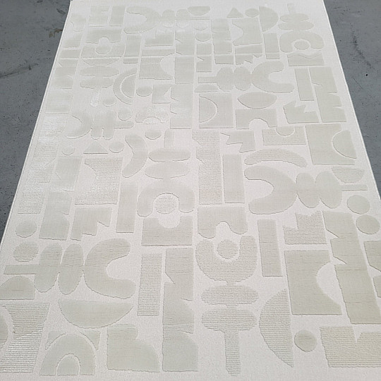 Dywan BOHO w geometrii jasny