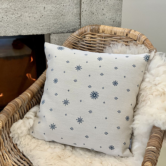 Okładka na gobelin świąteczny Drobne płatki NIEBIESKIE