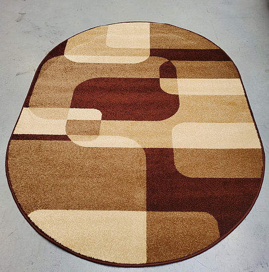 Dywan owalny, brąz sepia