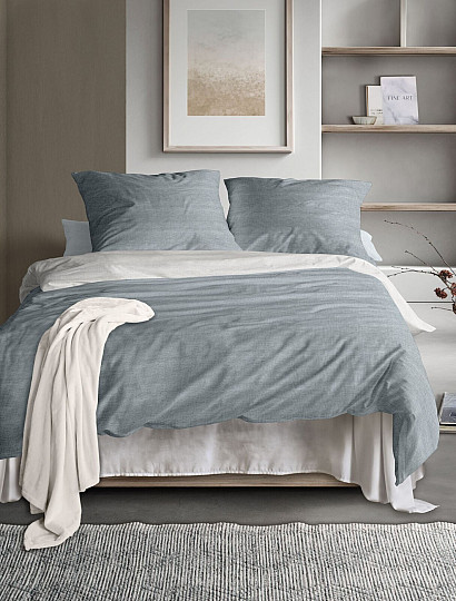 IRISETTE luksusowa satyna bawełniana WAVE 8557-20 NIEBIESKI