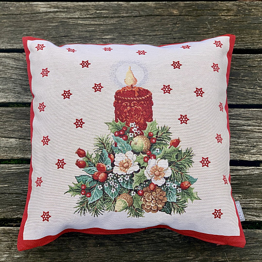 Okładka na gobelin świąteczny ŚWIECA BOŻONARODZENIOWA II
