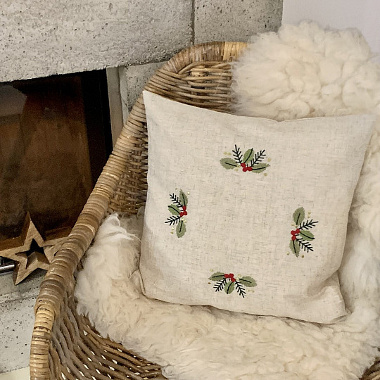 Haftowana okładka KOLOROWE Gałązki