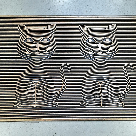 Wycieraczka gumowa DWA KOTY 3D