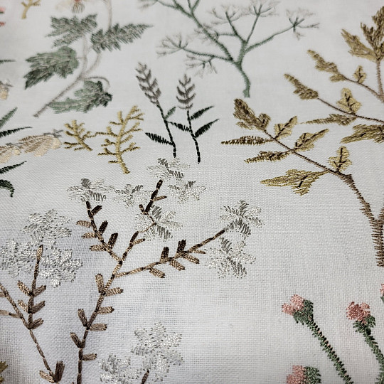 Szalik haftowany GINGER WHITE