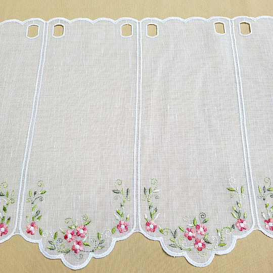 Witrażowa kurtyna RÓŻOWE KWIATY