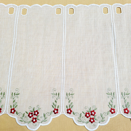 Witrażowa kurtyna KWIATY CZERWONE