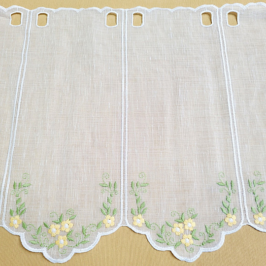 Witrażowa kurtyna ŻÓŁTE KWIATY