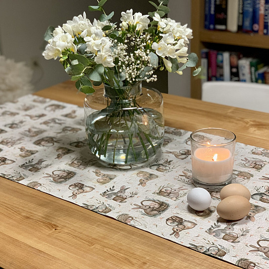 Obrus wielkanocny KURCZAKI I JAJKA