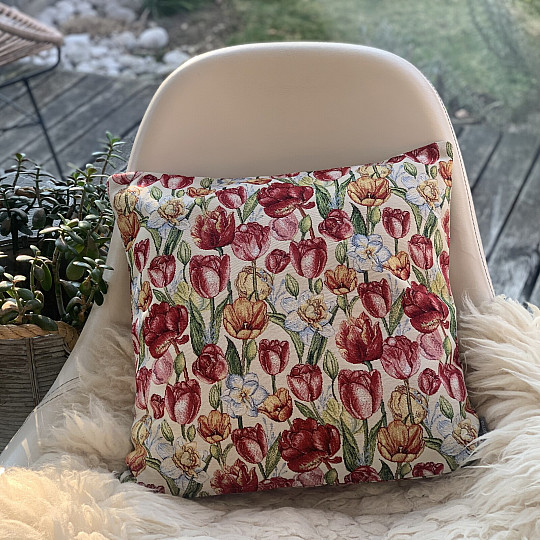 Poszewka na poduszkę gobelinową TULIPANY NAOMI