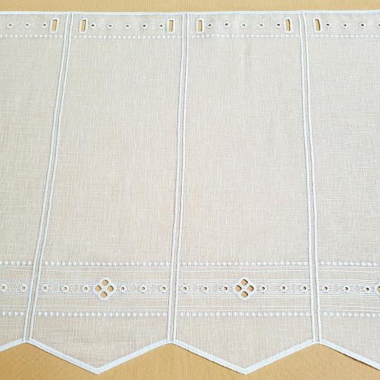 Zasłona do witrażu GERSTER 11884 biała