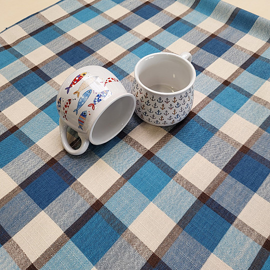 Obrus i szalik ATILA BLUE