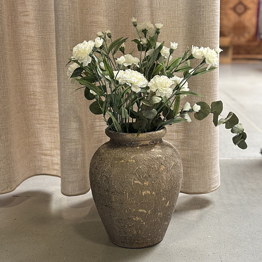Wazon ceramiczny TAVIR 24x30 rustykalne złoto