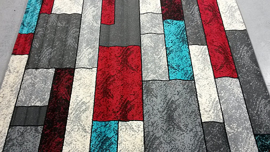 Dywanikowy AMAZON 1 szaro-czerwony