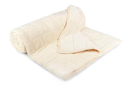 Kocyk z mikrofibry EXTRA SOFT SHEEP kremowy ścieg