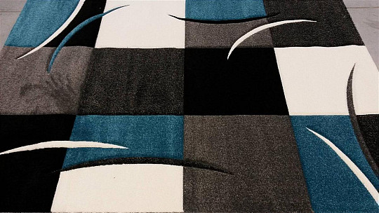 Nowoczesny dywanik MOND MERINO turkusowy