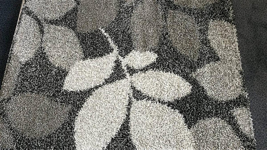 Kawałek dywanu SHAGGY EXTRA szare liście