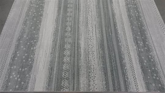 nowoczesny dywanik FONT szaro-zielony