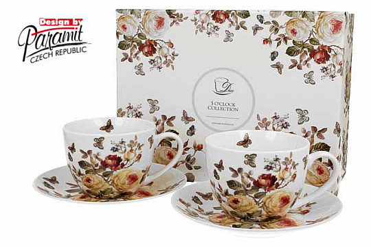 Zestaw porcelanowych kubków do espresso ROSE