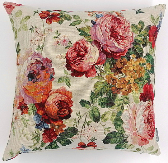 Poszewka na poduszkę gobelinową CREAM ROSE